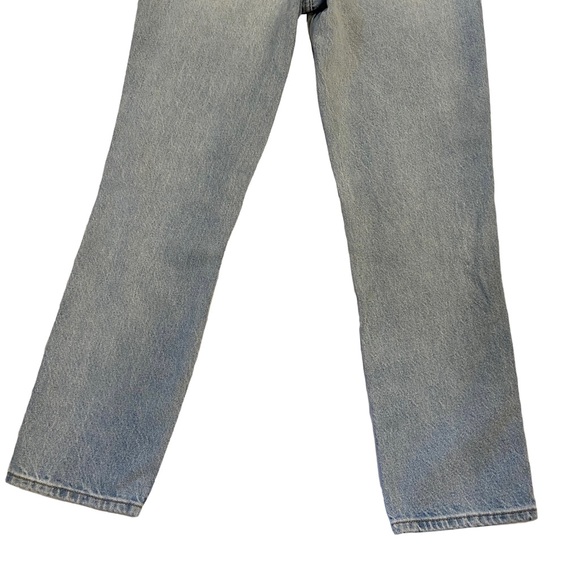 PACSUN New Distressed Mom Jeans High Rise Light Blue Wash Ripped Size 26 - Picture 8 of 16